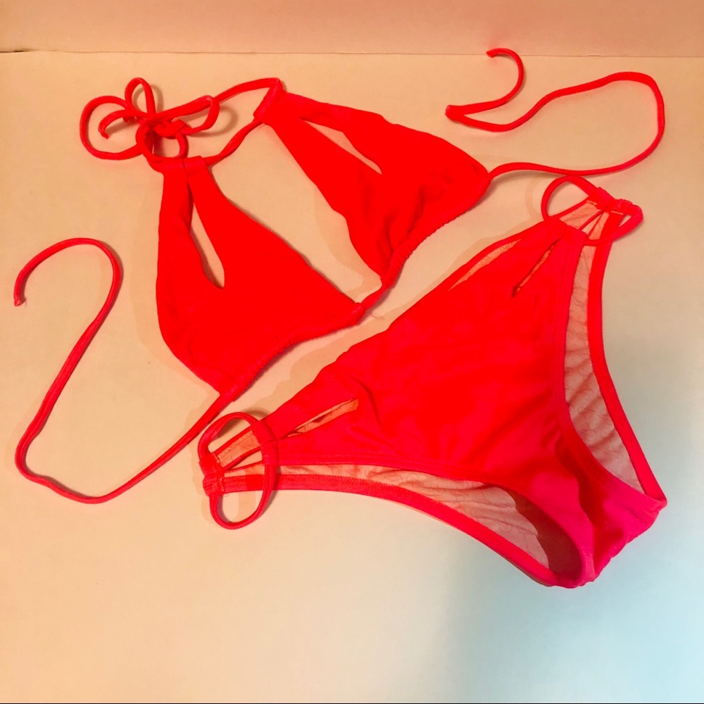 Victoria’s Secret coral strappy swimsuit